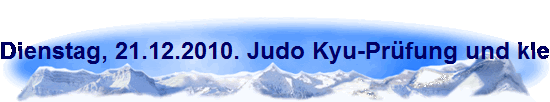 Dienstag, 21.12.2010. Judo Kyu-Pr�fung und kleines Japanische Turnier sowie kleine Weinachtsfeier in der TH Kopernikusstrasse