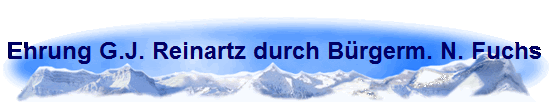 Ehrung G.J. Reinartz durch B�rgerm. N. Fuchs