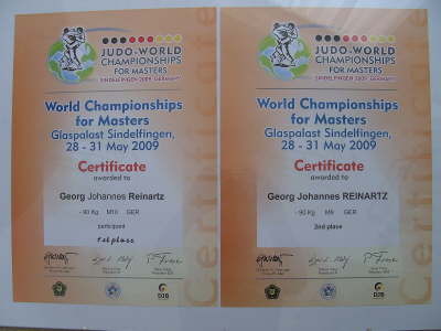 JUDO-WORLD CHAMPIONSHIPS FOR MASTERS 2009 in Sindelfingen Germany
