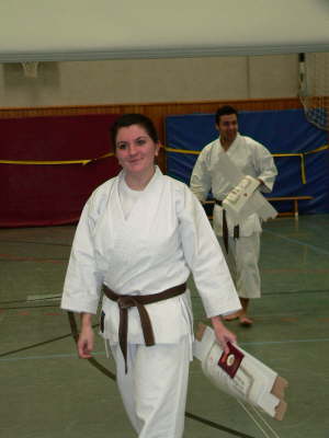 Samstag, 13.02.2010. Dan Pr�fung in Wattenscheid. Klaus Kirchner und Susanne Sejdi werden zum 1. Dan graduiert