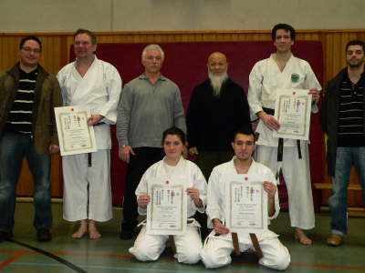 Samstag, 13.02.2010. Dan Pr�fung in Wattenscheid. Klaus Kirchner und Susanne Sejdi werden zum 1. Dan graduiert