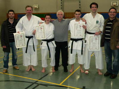 Samstag, 13.02.2010. Dan Pr�fung in Wattenscheid. Klaus Kirchner und Susanne Sejdi werden zum 1. Dan graduiert