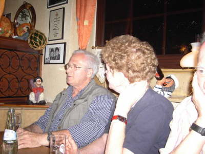 Freitag, 20.06.08. Kleine Feier in der "Fischer Klause", anl��lich der letzten �bungsstunde vor den Sommerferien.